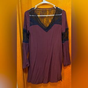 Express size XS purple dress with lace